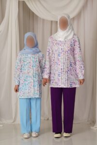 شومیز شلوار گل بهاری - رنگ بنفش