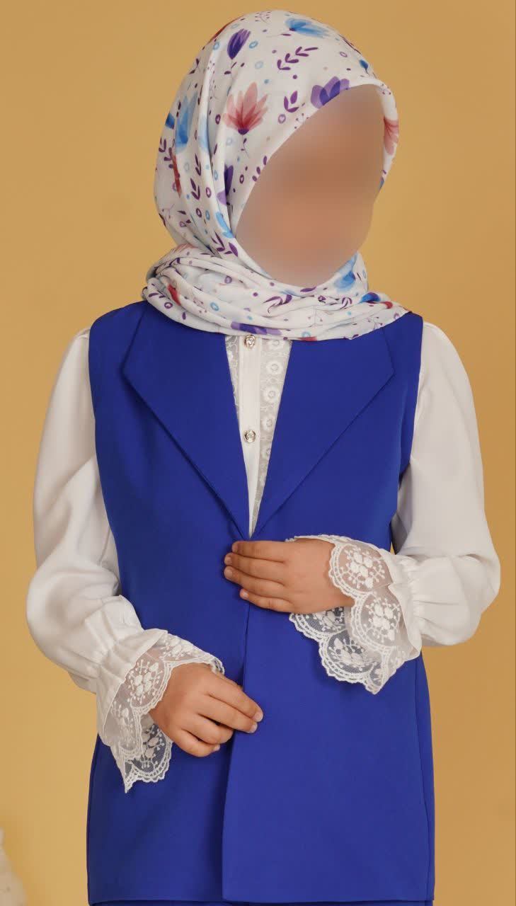 وست شلوار یاس آبی