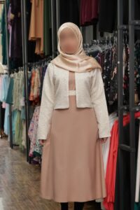 کت سارافن مهر بانو کرپ شانتن ژاکارد لمه