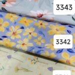 روسری دخترانه نخی طرح رنگ رنگی - قواره 120