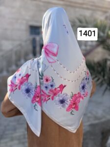 روسری ابریشم ساتن تویتل - قواره 140