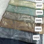 روسری مجلسی ژاکارد ابریشم ترک طرح ترمه - قواره 135
