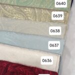 روسری ژاکارد ابریشم ترک طرح برگ - قواره 135