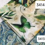 روسری دخترانه نخی اسپرت طرح سبز دلبر - قواره 140