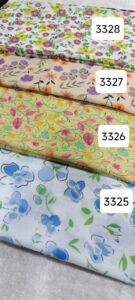 روسری دخترانه نخی طرح گل ناز - قواره 120