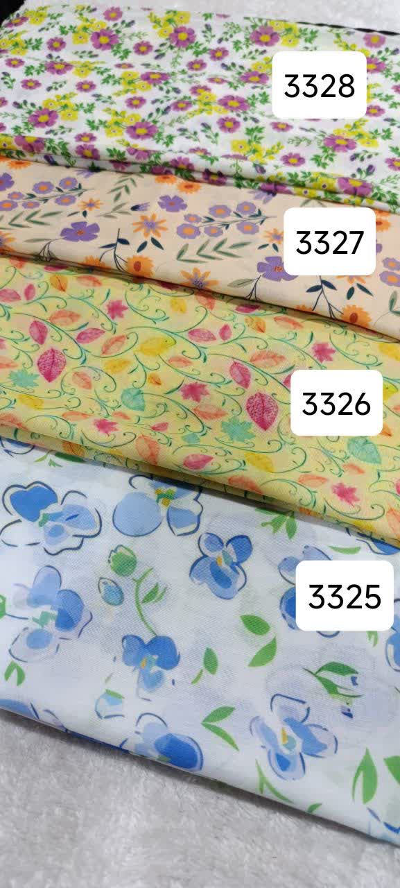 روسری دخترانه نخی طرح گل ناز - قواره 120