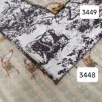 روسری دخترانه نخی اسپرت طرحدار - قواره 140