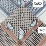 روسری دخترانه نخی اسپرت طوفان پروانه ها - قواره 140