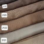 روسری ژاکارد بدونه لمه کرم نسکافه ای قهوه ای - قواره 140