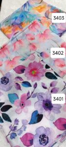 روسری دخترانه نخی اسپرت گل بهاری - قواره 140