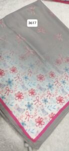 گل روسری نخی طرح آبرنگی - قواره 95