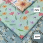 گل روسری نخی طرح گل رنگی - قواره 95