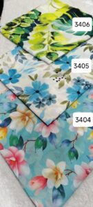 روسری دخترانه نخی اسپرت گل سبز بهار - قواره 140