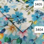 روسری دخترانه نخی اسپرت گل سبز بهار - قواره 140