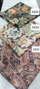روسری دخترانه نخی اسپرت گل قهوه ای - قواره 140