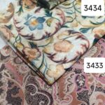 روسری دخترانه نخی اسپرت گل قهوه ای - قواره 140