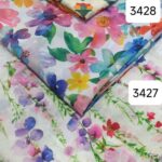 روسری دخترانه نخی اسپرت گل گلی - قواره 140