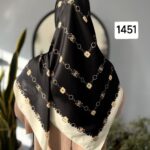روسری ساتن ابریشم زنجیری - قواره 140
