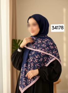 روسری نخ اسپان طرح پارادایس - قواره 140