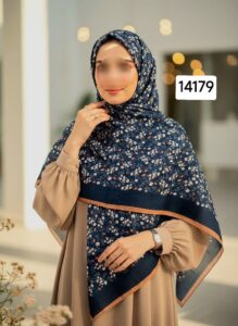 روسری نخ اسپان طرح گل ناز - قواره 140