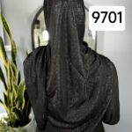 روسری لمه کریشه مشکی - قواره 135